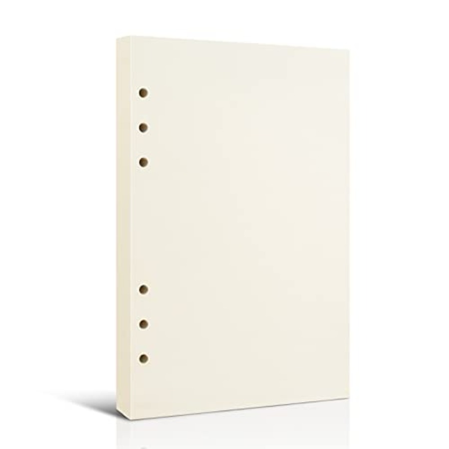 Travel Notebook Journal - A5 Blank Refill Paper for 6-Ring