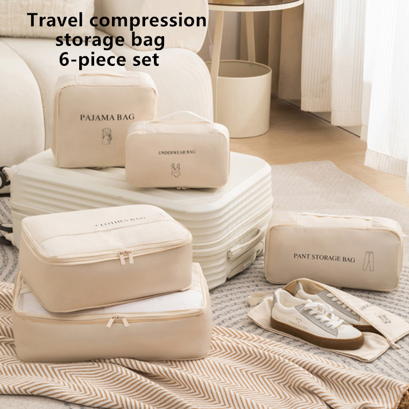 Travel Accessories Gift Set - 6Pcs/Set Travel Compression Packing Cubes Bag