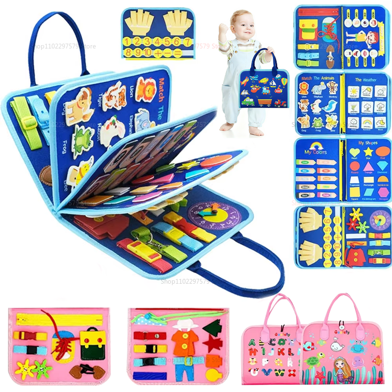 Travel Accessories Gift Basket - New Busy Board for Toddlers Sensory