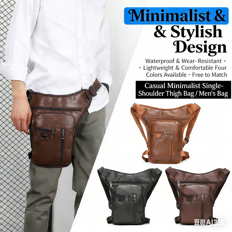 Pu Leather Drop Leg Bag Thigh  - Travel Accessories Hip Belt avaliação e preço