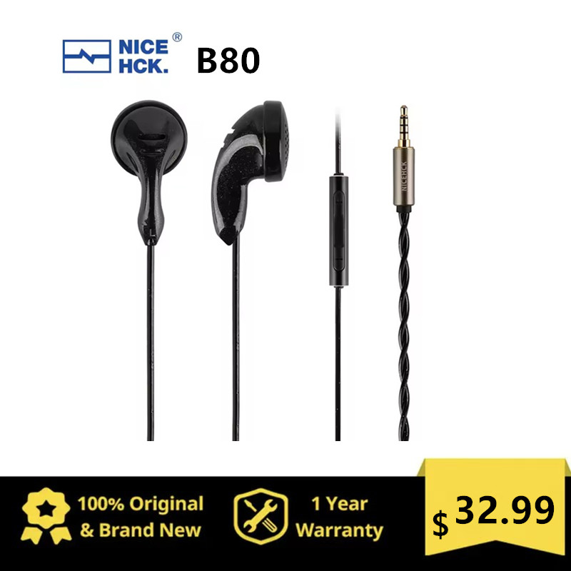 NICEHCK B80 Flat-Head Earbud 1 - Earplug Set Foam avaliação e preço