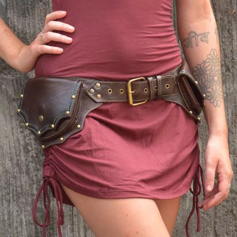1pc Medieval Steampunk Leather - Travel Accessories Hip Belt avaliação e preço