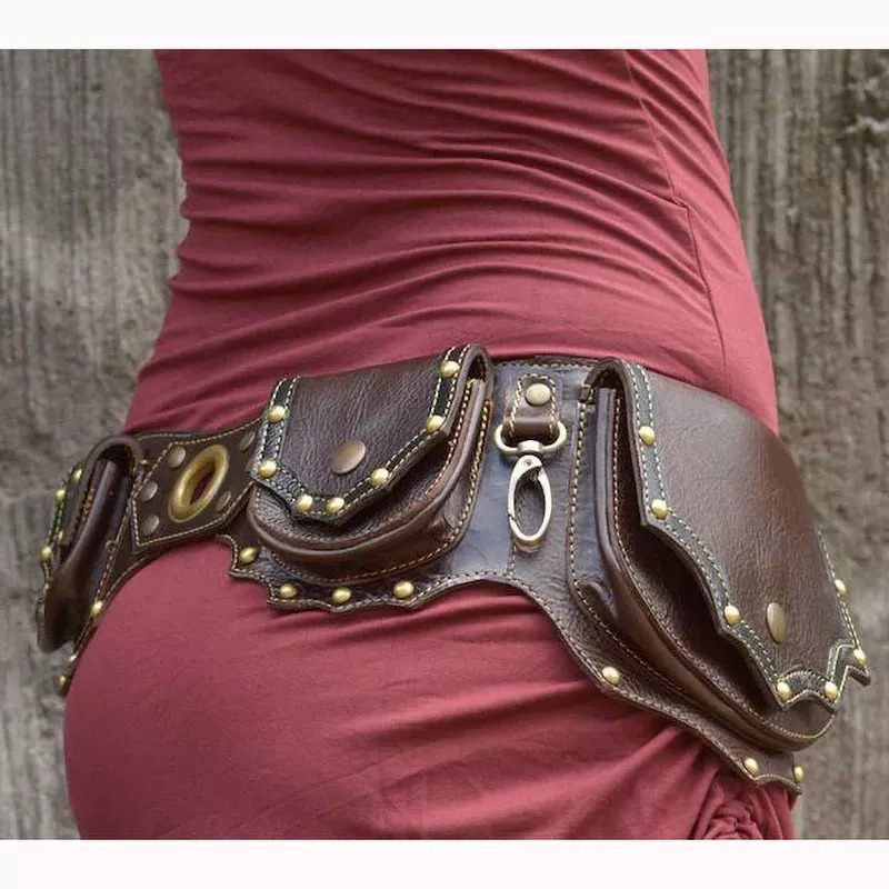 1pc Medieval Steampunk Leather - Travel Accessories Hip Belt avaliação e preço