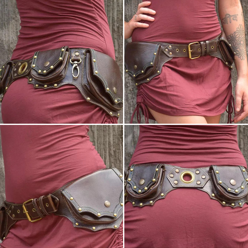 1pc Medieval Steampunk Leather - Travel Accessories Hip Belt avaliação e preço