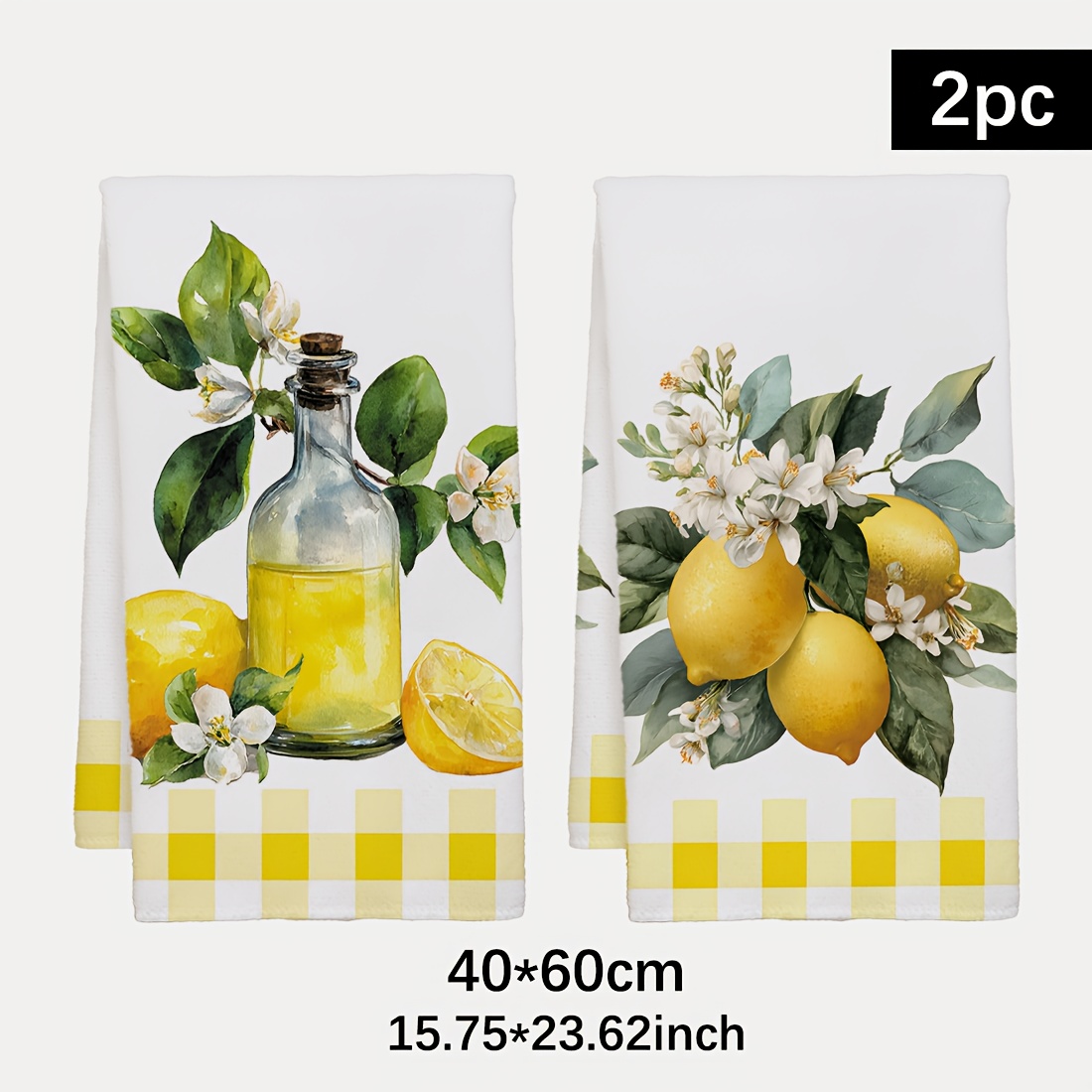 2Pcs, Lemon Floral Pattern Kit - Travel Accessories Best avaliação e preço