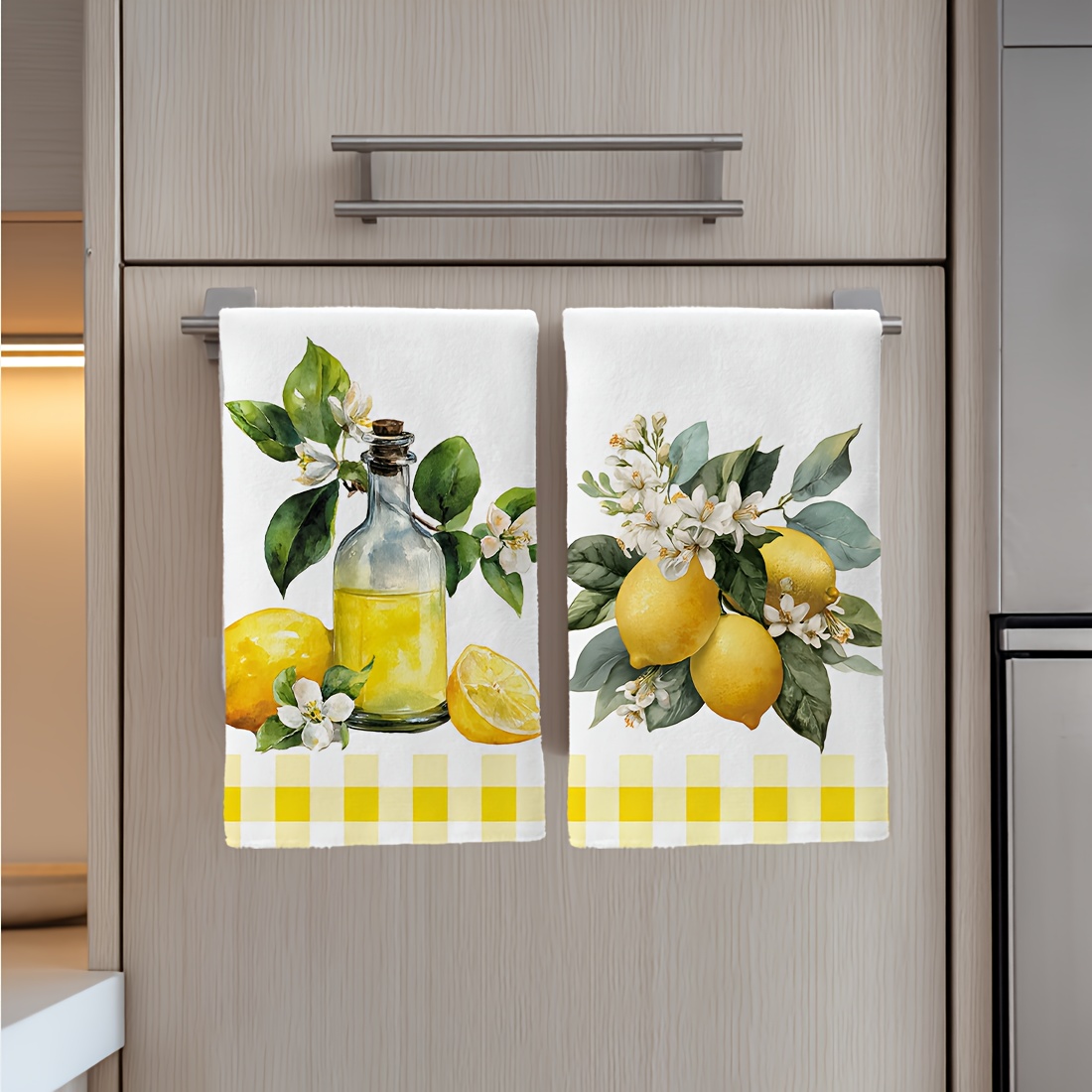 2Pcs, Lemon Floral Pattern Kit - Travel Accessories Best avaliação e preço