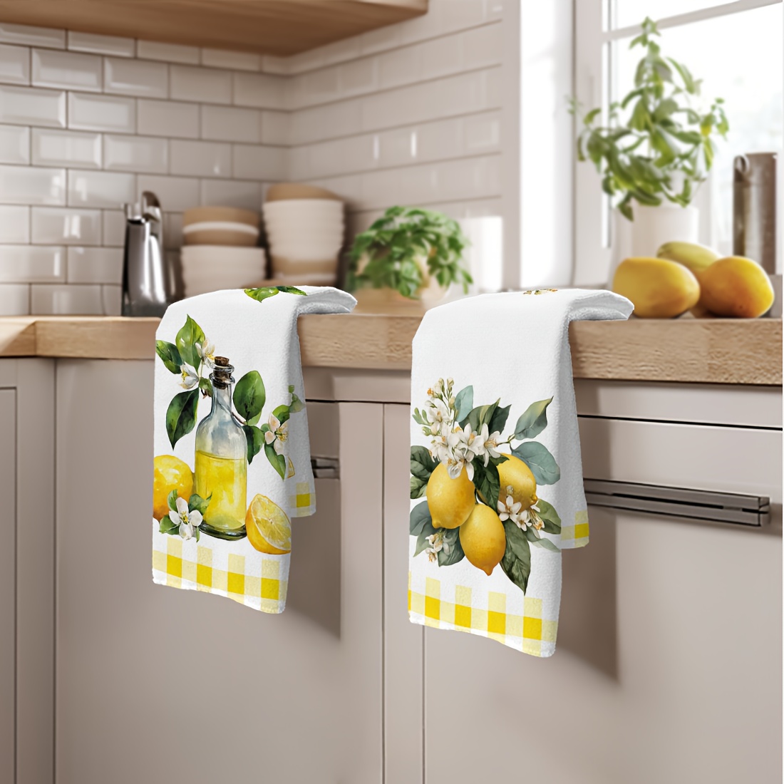 2Pcs, Lemon Floral Pattern Kit - Travel Accessories Best avaliação e preço