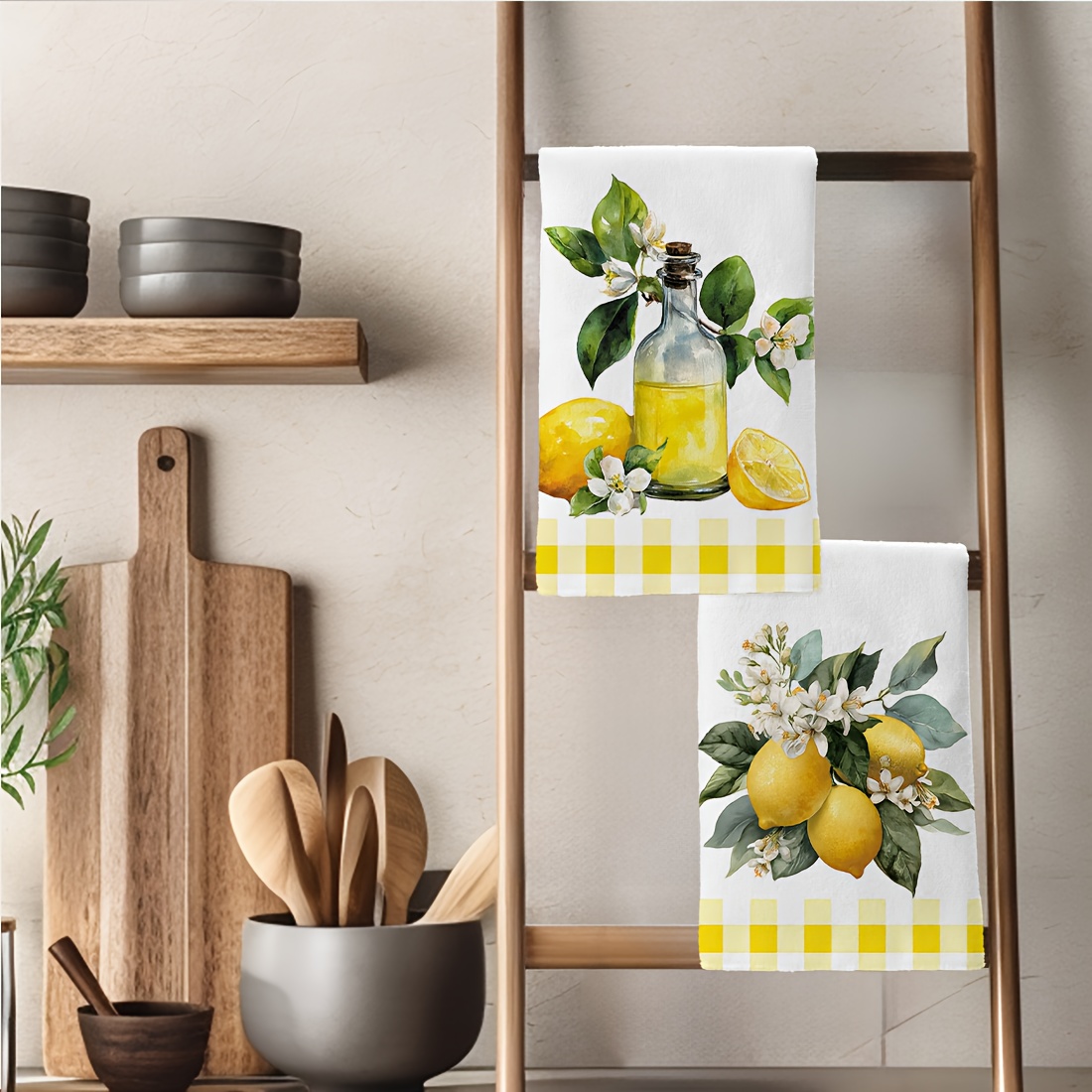 2Pcs, Lemon Floral Pattern Kit - Travel Accessories Best avaliação e preço