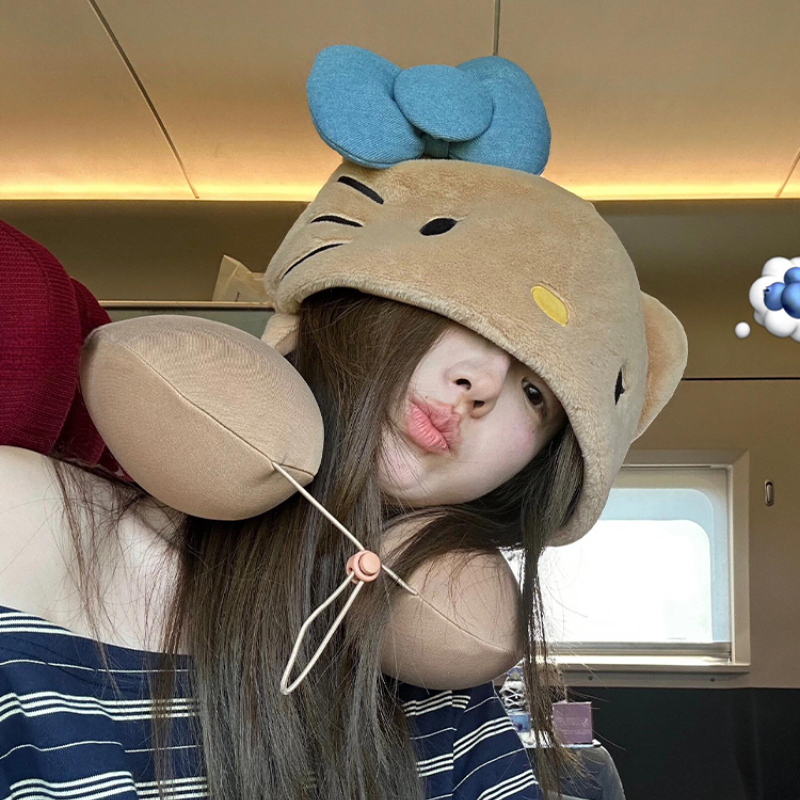 Hello Kitty Hooded Pillow Neck - Travel Accessories For Train avaliação e preço
