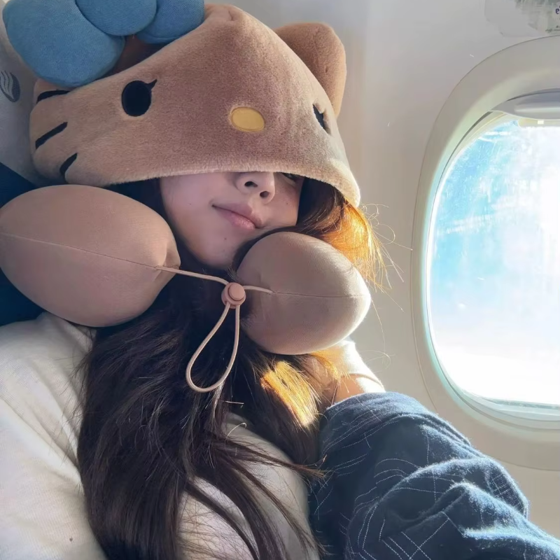 Hello Kitty Hooded Pillow Neck - Travel Accessories For Train avaliação e preço