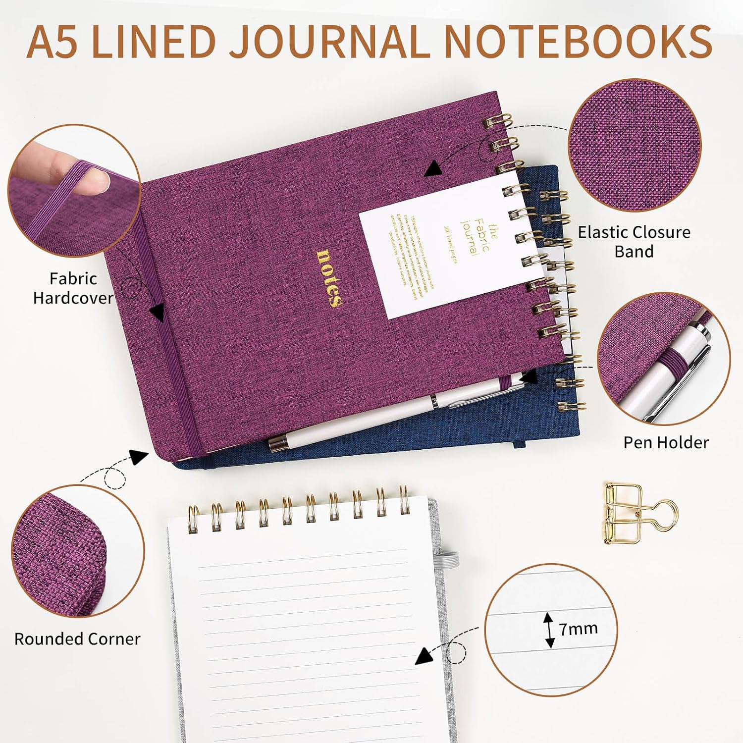 A5 Top Spiral Notebook Hardcov - Travel Notebook Journal avaliação e preço