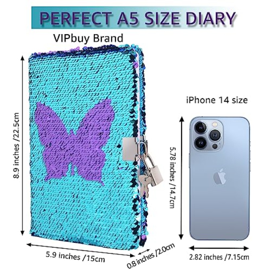 Magic Reversible Sequin Notebo - Travel Notebook Journal avaliação e preço
