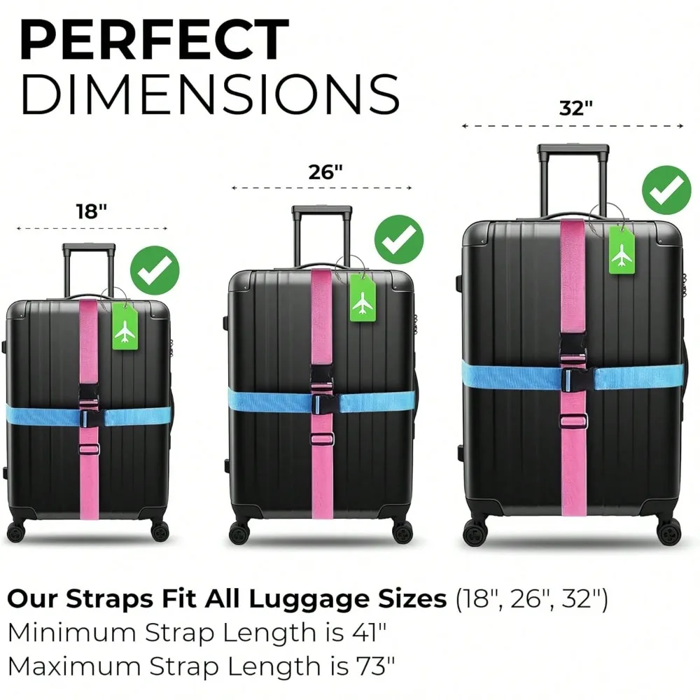 Luggage Strap Set with Luggage - Travel Accessories Gift Set avaliação e preço