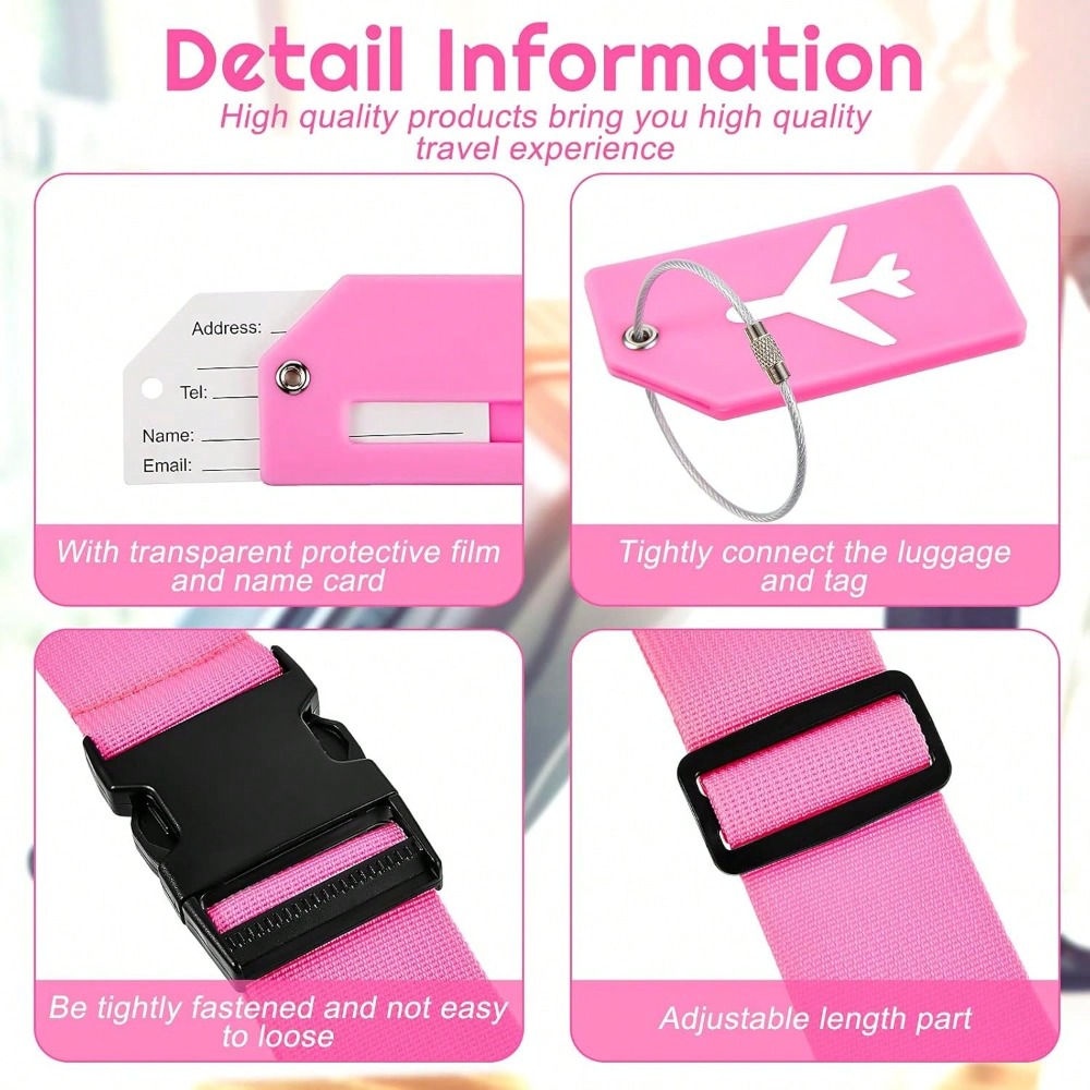 Luggage Strap Set with Luggage - Travel Accessories Gift Set avaliação e preço