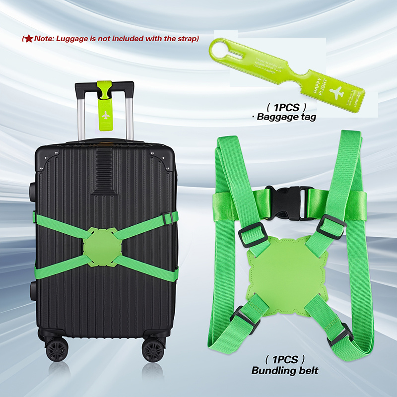 2-Piece Luggage Strap Set + Lu - Travel Accessories Gift Set avaliação e preço