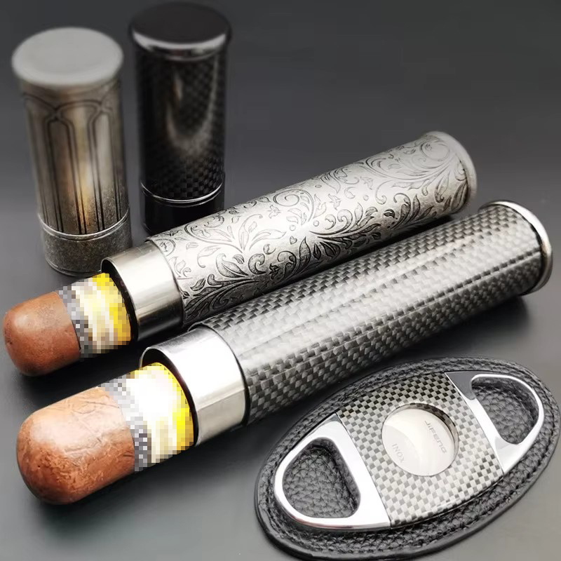 Classic Carbon fiber Cigar Tub - Travel Accessories Youtube avaliação e preço