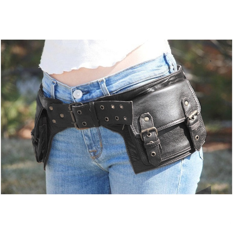 Medieval Steampunk Leather Uti - Travel Accessories Hip Belt avaliação e preço
