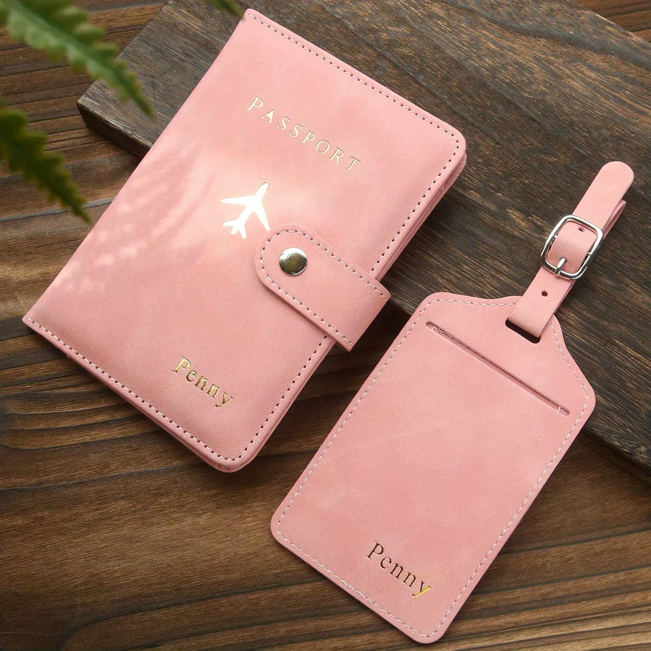 Custom Hot Stamped Gold Monogr - Travel Accessories Gift Set avaliação e preço