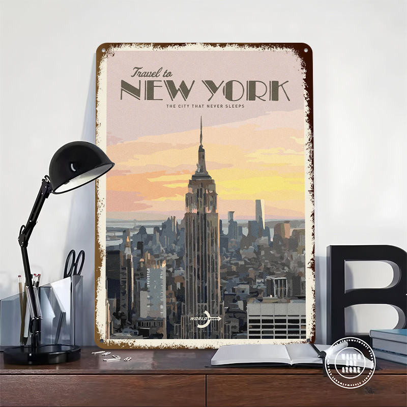 Travel to New York Poster Retr - Travel Accessories New York avaliação e preço
