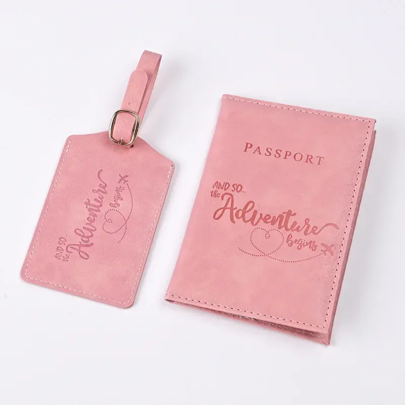 New Purple PU Leather Passport - Travel Accessories Gift Set avaliação e preço