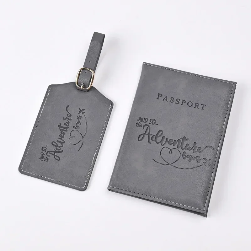 New Purple PU Leather Passport - Travel Accessories Gift Set avaliação e preço