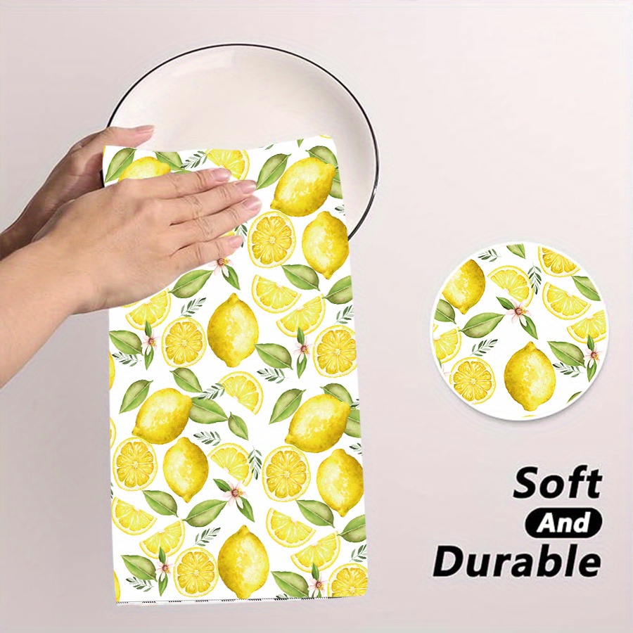 2Pcs, Lemon Wreath Kitchen Tow - Travel Accessories Best avaliação e preço