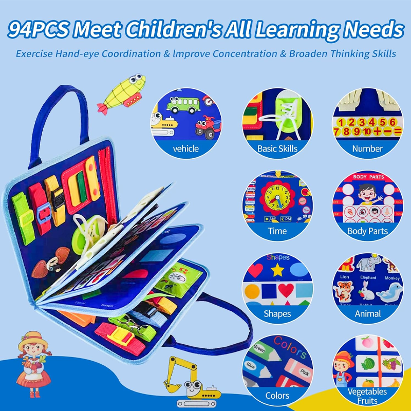 New Busy Board for Toddlers Se - Travel Accessories Gift Basket avaliação e preço