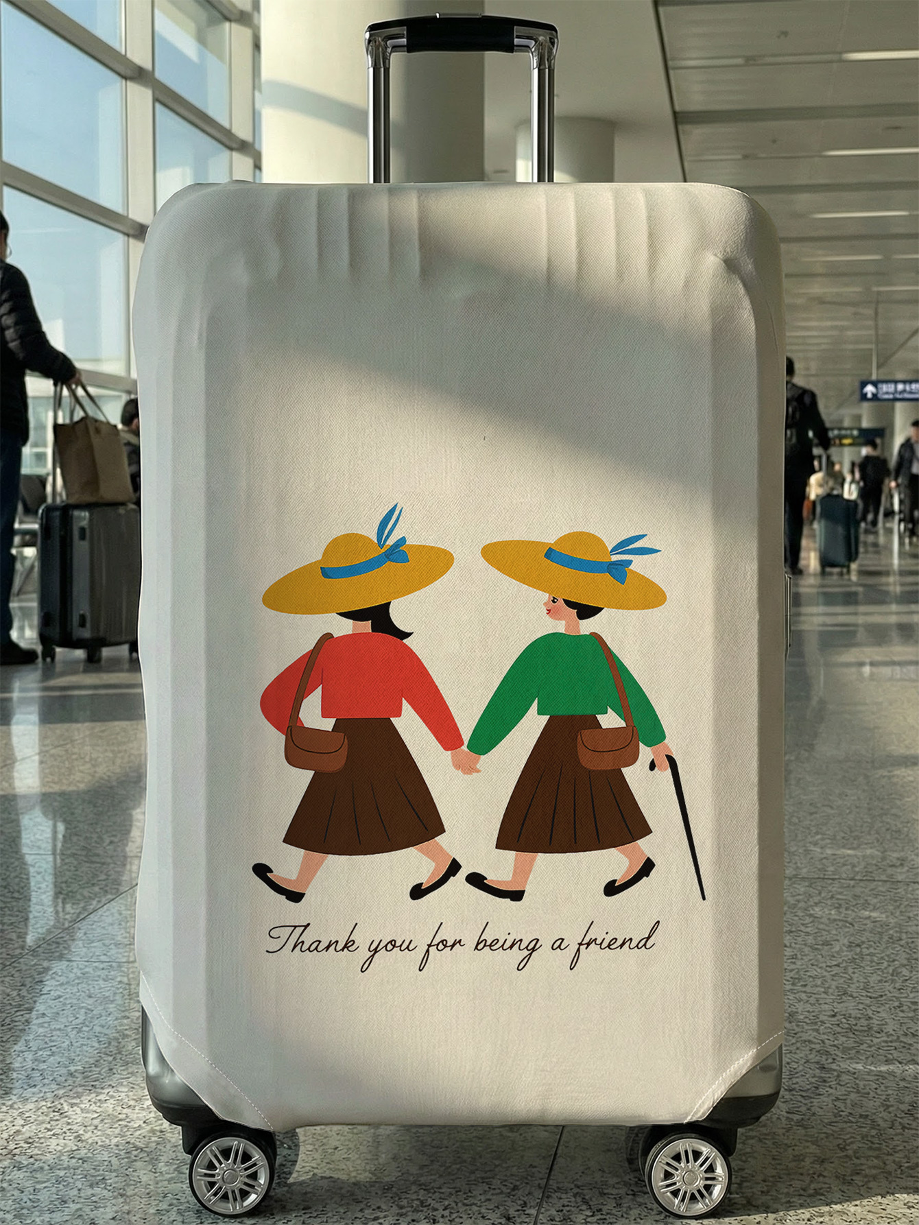 Best Friends Walking Illustrat - Travel Accessories Best avaliação e preço