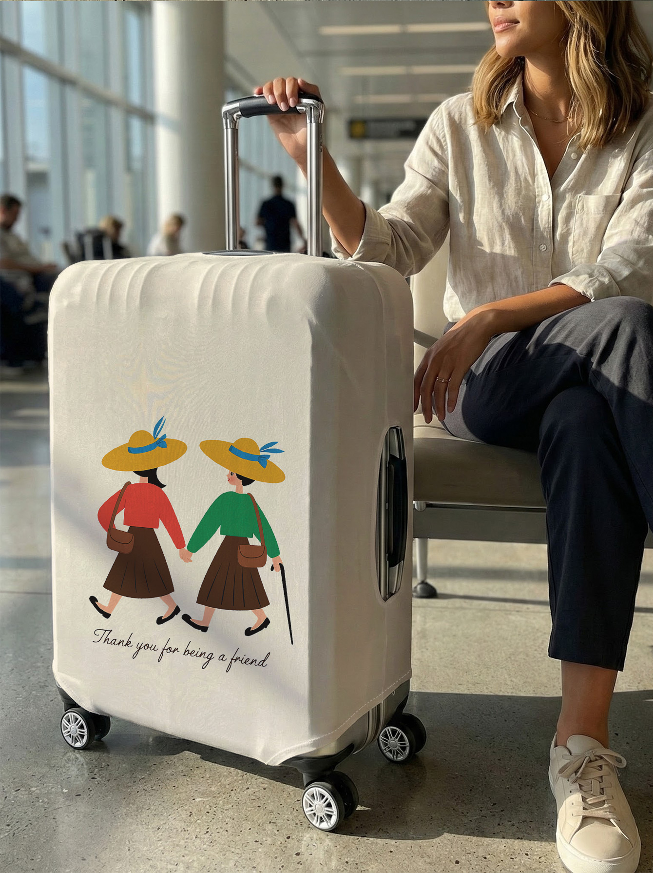 Best Friends Walking Illustrat - Travel Accessories Best avaliação e preço