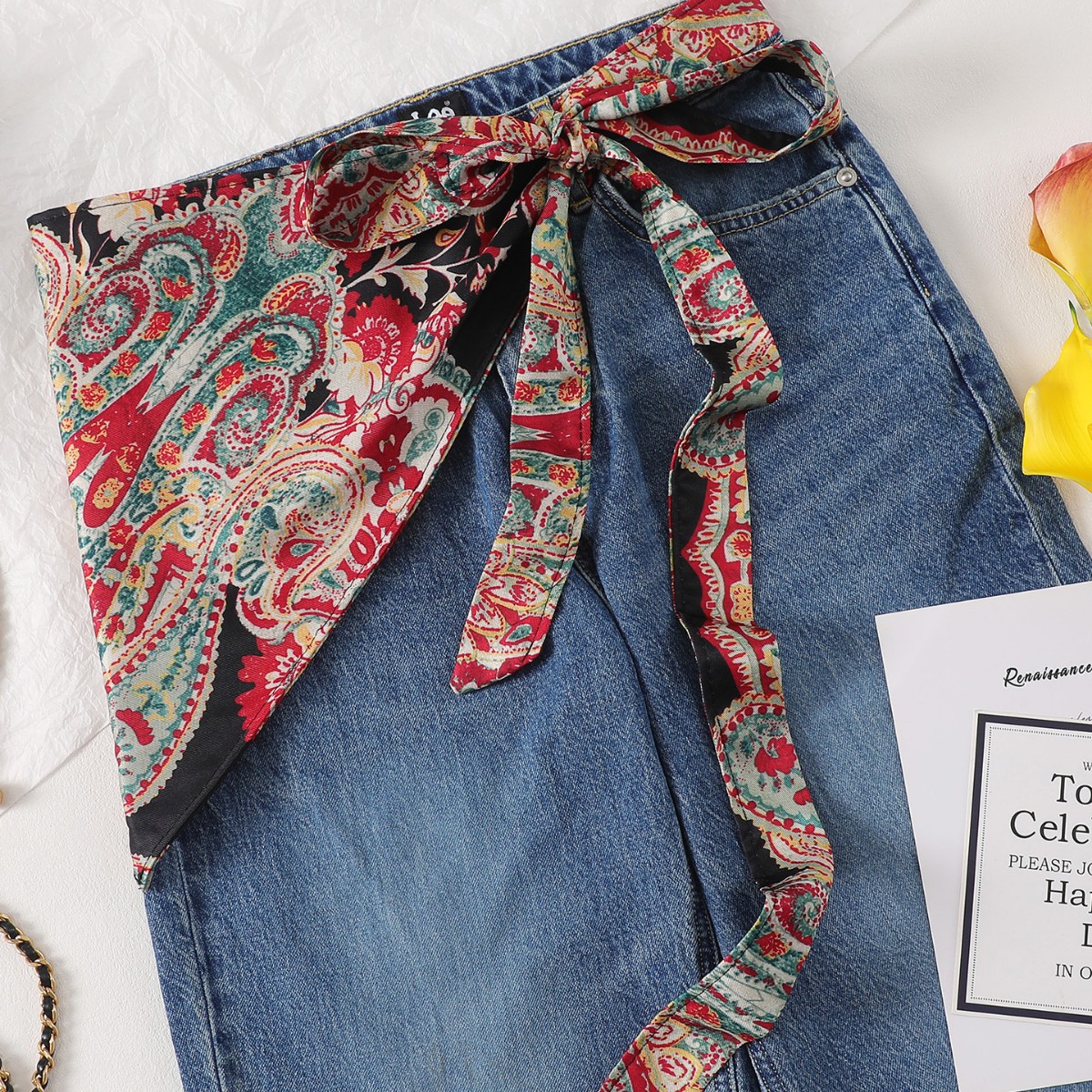 Women Vintage Paisley Print Wa - Travel Accessories Hip Belt avaliação e preço