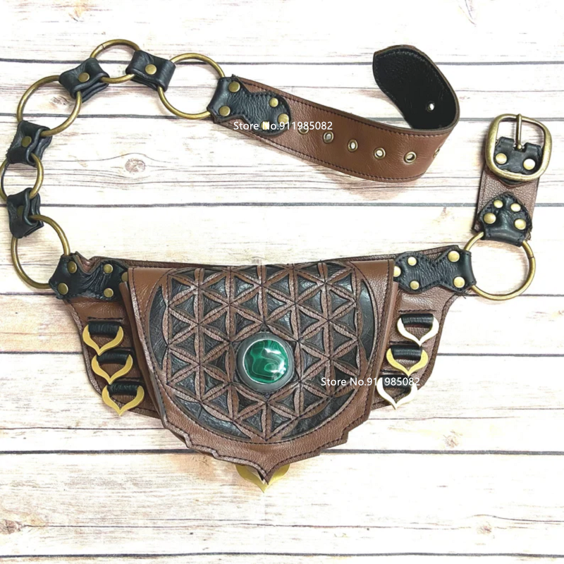 Medieval Steampunk Faux Leathe - Travel Accessories Hip Belt avaliação e preço
