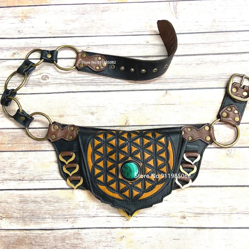 Medieval Steampunk Faux Leathe - Travel Accessories Hip Belt avaliação e preço
