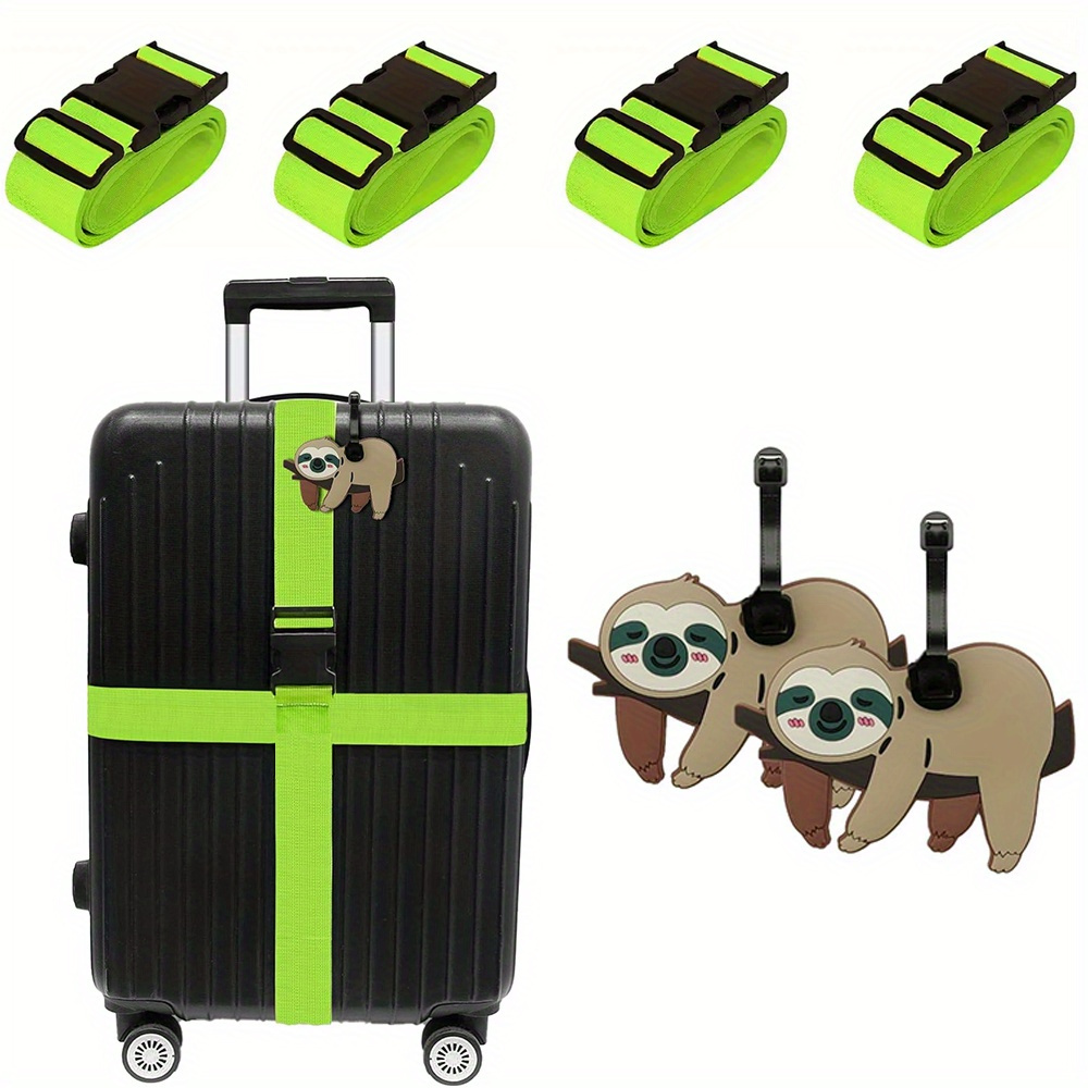 6 Pack Luggage Straps Luggage  - Travel Accessories Gift Set avaliação e preço