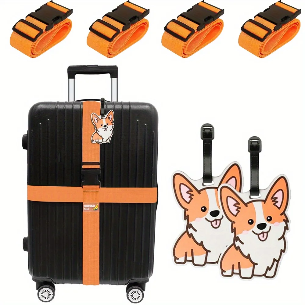 6 Pack Luggage Straps Luggage  - Travel Accessories Gift Set avaliação e preço