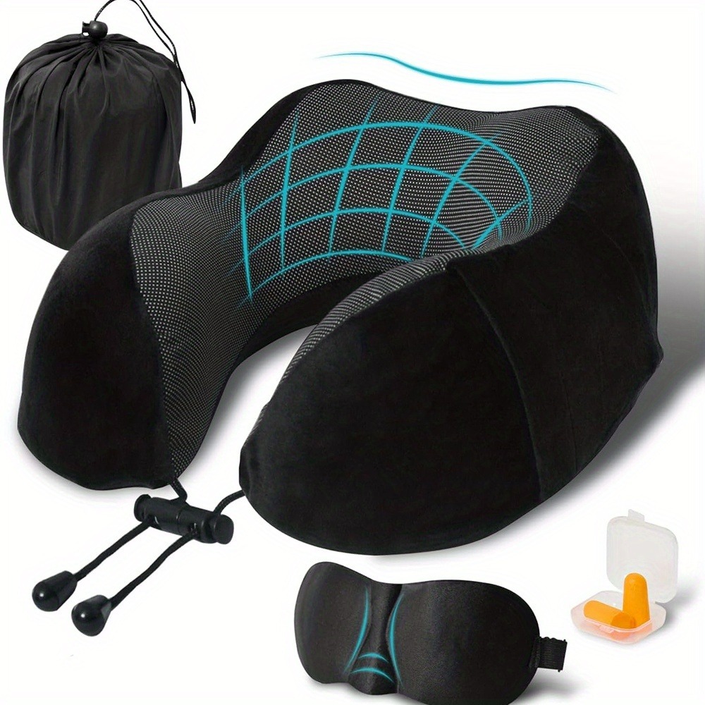 Travel Pillow, Airplane Sleep  - Earplug Set Foam avaliação e preço